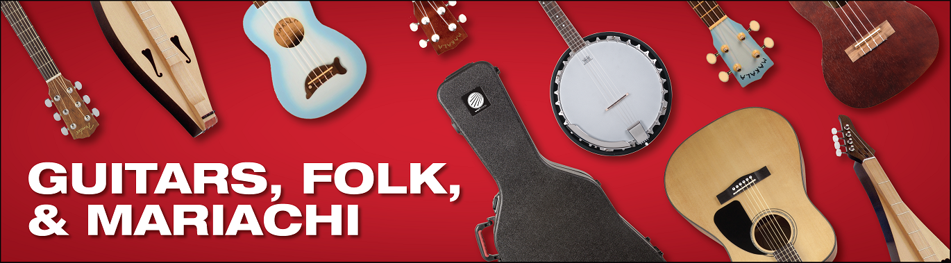 guitars,ukuleles, and folk instruments