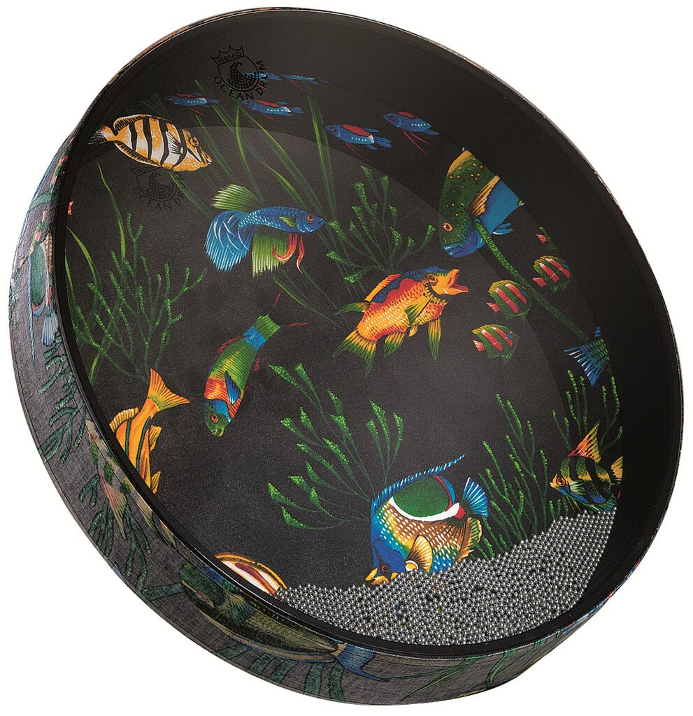 Remo ET 0212 10 12 Ocean Drum Fish Graphic