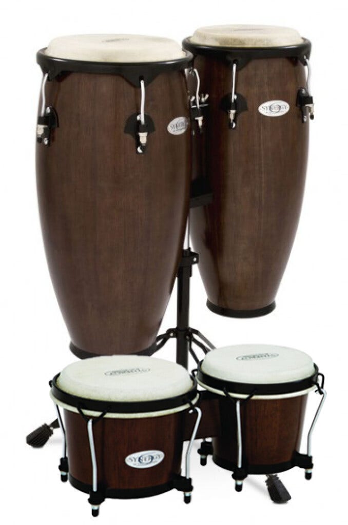 Toca synergy conga set with stand and bongos top