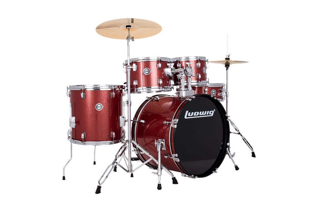 Ludwig Accent Fuse LC19019 5-Pc Drumset - Blue Sparkle