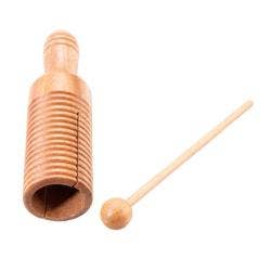 Wooden instrument with grooves cheap